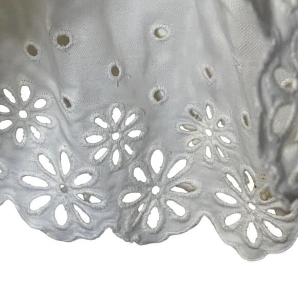 Daniel Cremieux Blouse Top Size Small White With Floral Lace Rayon Womens - Picture 6 of 8